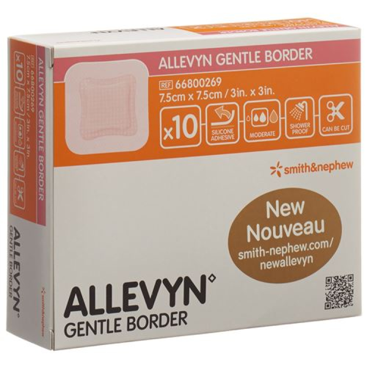 Allevyn Gentle Border dresing 7,5x7,5cm 10 kom