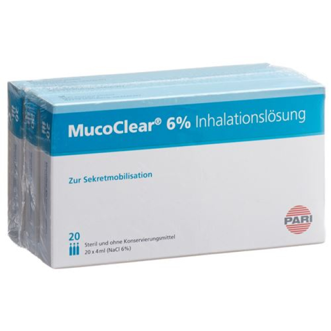 Pari MucoClear Inhal Lös 6% NaCl 60 ml Amp 4 - Beeovita