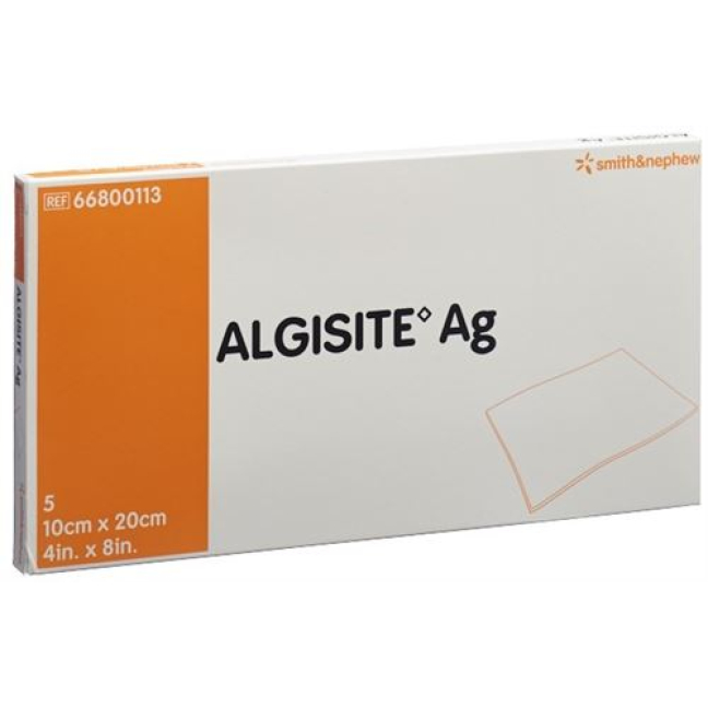 Algisite Ag compresses d'alginate 10x20cm 5 pcs