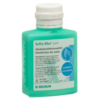 Softa-Man désinfectant pour les mains pur alcoolique sans parfum 100ml