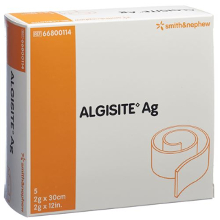 Algisite Ag compresses d'alginate 2x30cm 5 pcs