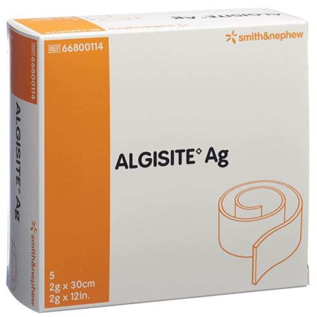 Algisite Ag alginate compresses 2x30cm 5 pcs