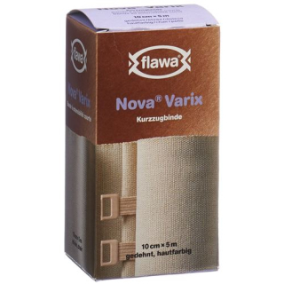 FLAWA NOVA VARIX kısa streç bandaj 10cmx5m ten rengi