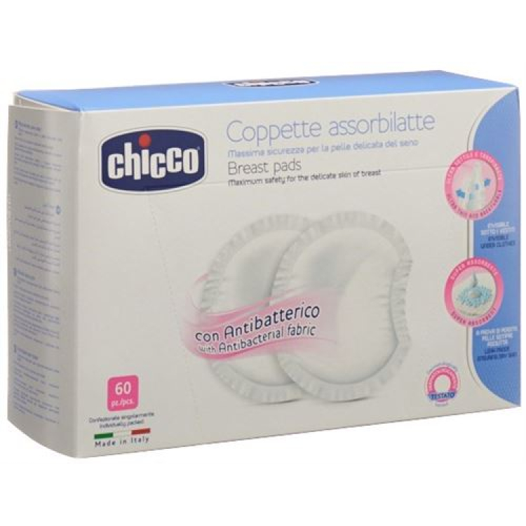 Chicco nursing pads light and safe antibacterial 60 pcs