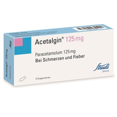 Acetalgina Supl 125 mg 10 uds
