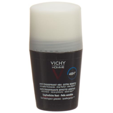 Роликовый дезодорант Vichy Homme 48H для чувствительной кожи, 50 мл.
