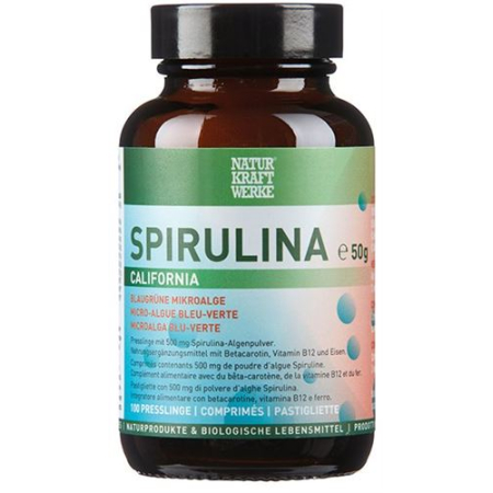 NaturKraftWerke Spirulina California pelety à 500 mg 100 ks