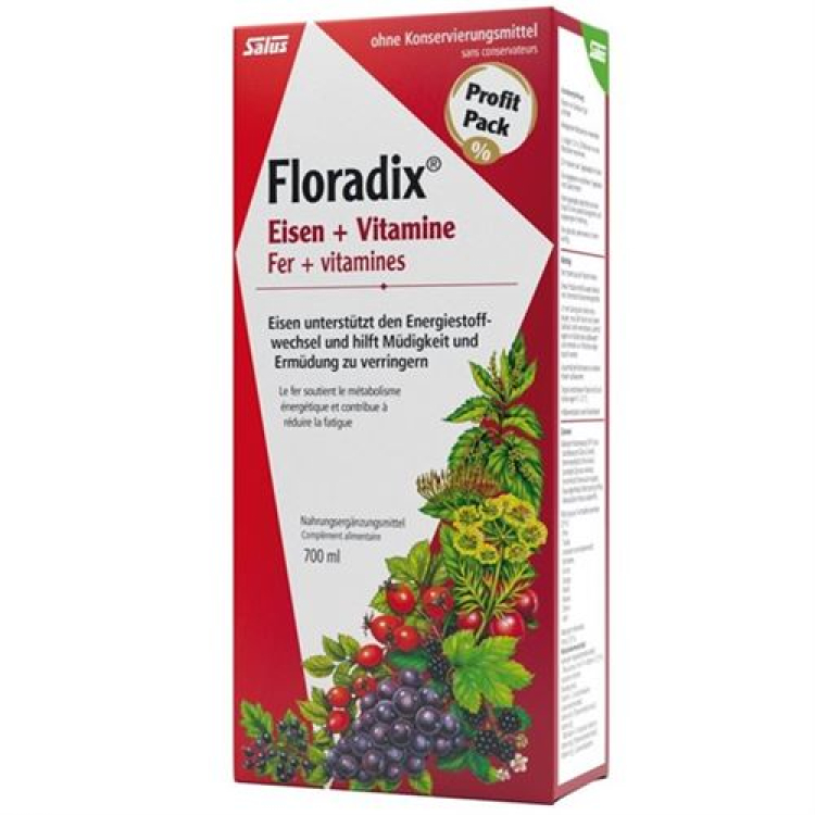 Floradix Iron + Vitamins Бутылка для сока 700 мл