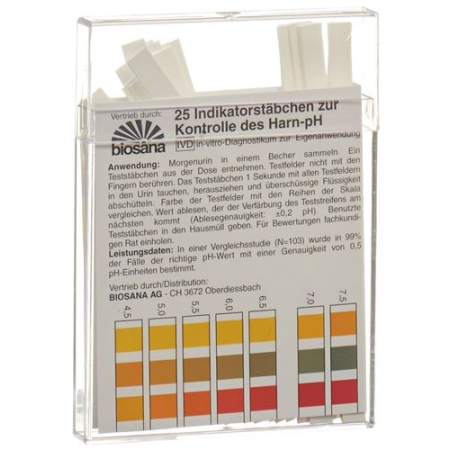 Biosana индикатор таяқшалары pH 4,5 - 9,25 25 дана