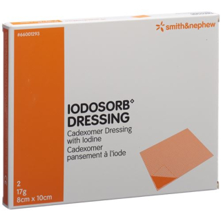 Iodosorb-sidos 17 g 8x10cm 2 kpl