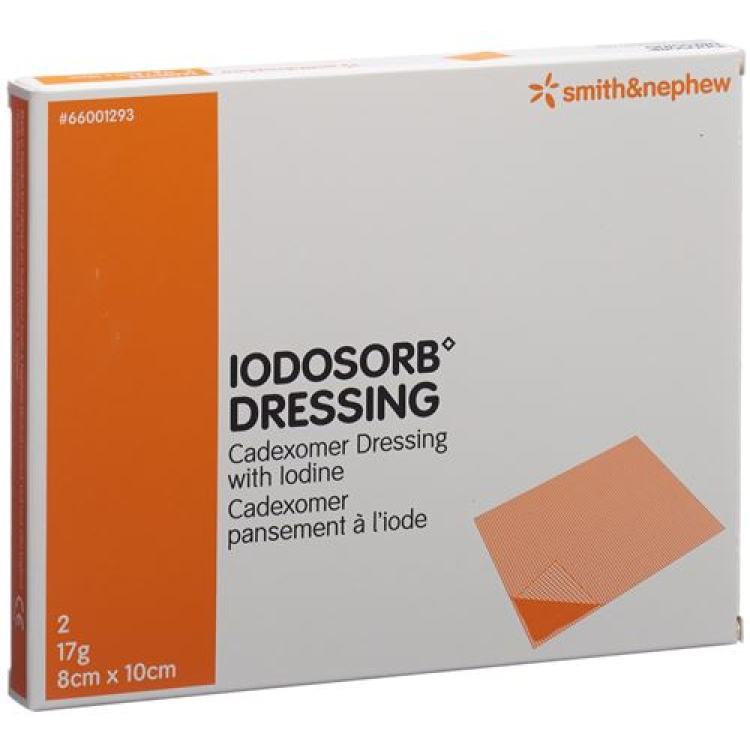 Iodosorb டிரஸ்ஸிங் 17 கிராம் 8x10cm 2 பிசிக்கள்