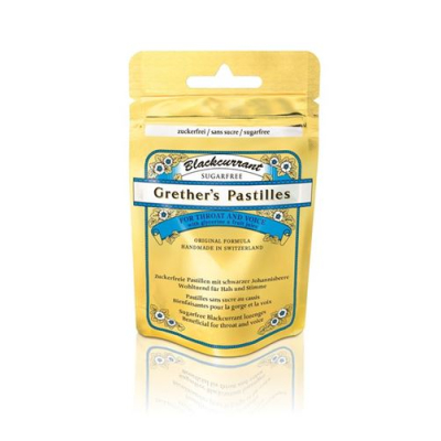 Grethers Blackcurrant Pastilles without Sugar can 110 g