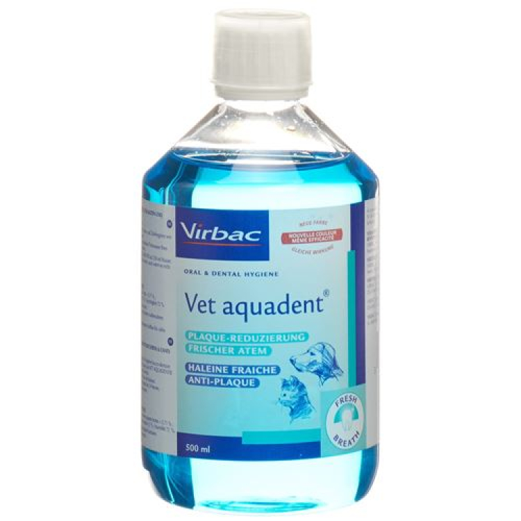 ដំណោះស្រាយ VET AQUADENT សម្រាប់សត្វឆ្កែ/ឆ្មា ដប 500 មីលីលីត្រ