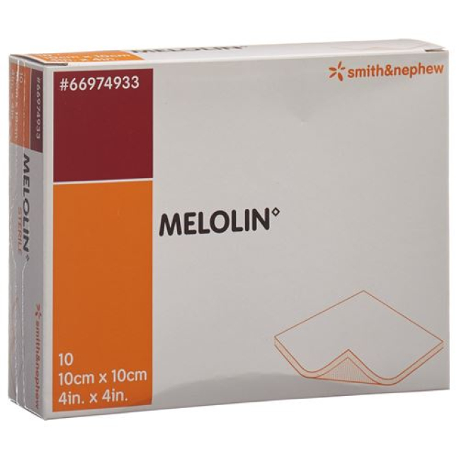Melolin վերքի կոմպրեսներ 10x10սմ ստերիլ 10 պարկ