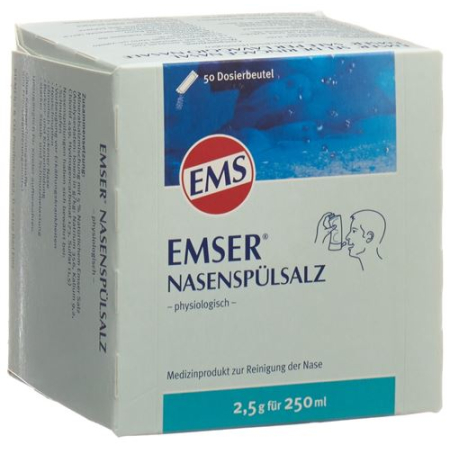 Emser מלח שטיפת אף 50 על 2.5 גרם