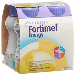Fortimel Energy Vanilla 4 Μπουκάλια 200 ml