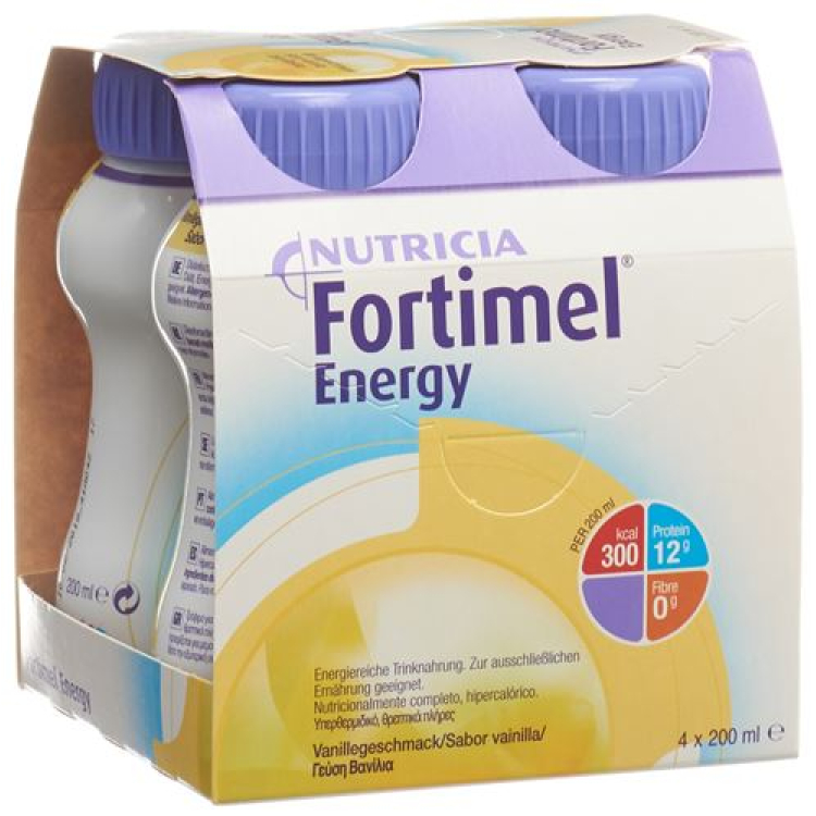 Fortimel Energy Vaniglia 4 Bottiglie 200 ml