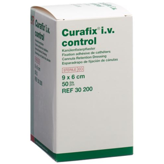 Curafix i.v. kontrolní transp kanyla fixační obvaz 9x6cm 50 ks