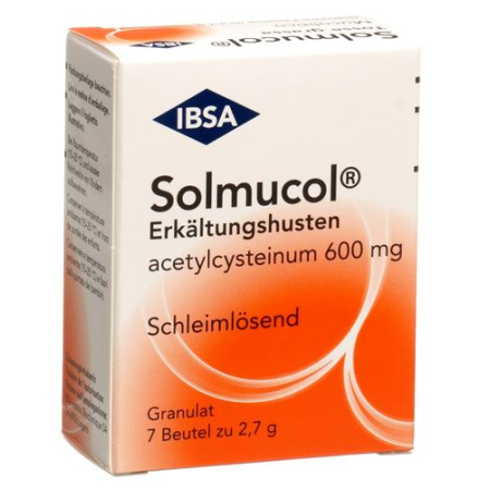 Solmucol toux froide Gran 600 mg Btl 7 pièces