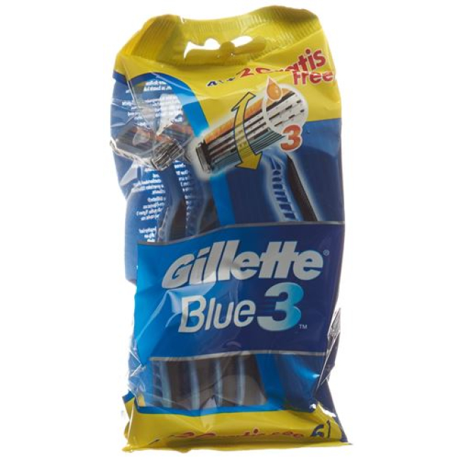 Одноразовые бритвы Gillette Blue III 4+2 6 шт.