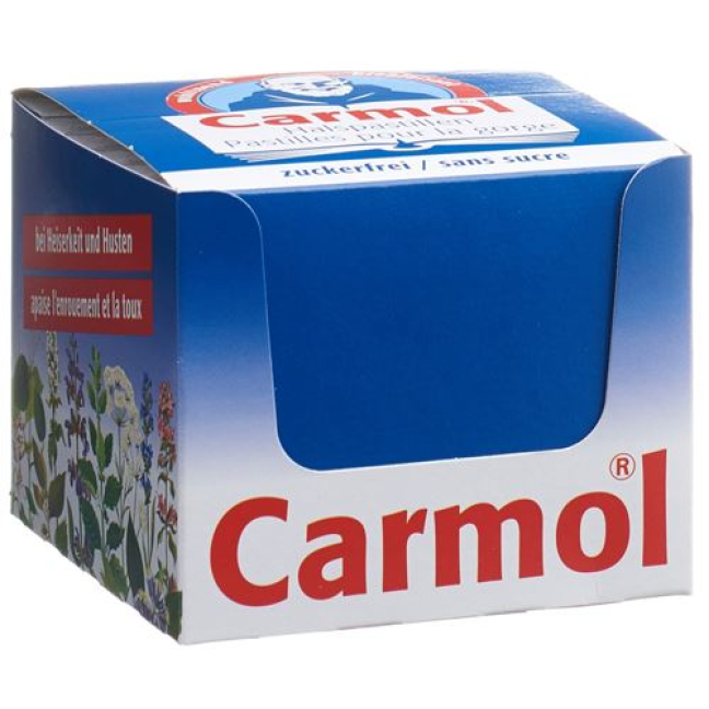 Carmol Halspastillen suikervrij 12 x 45 g
