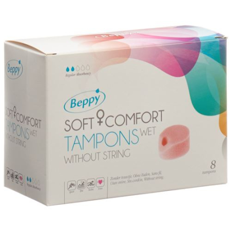 Beppy Soft Comfort Tampony Mokre 8 szt