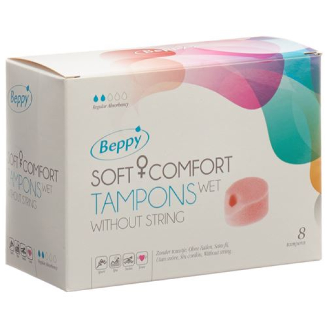 Beppy Soft Comfort Tampony Mokre 8 szt