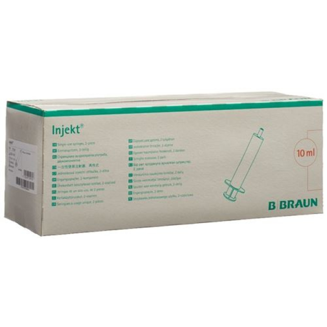 B. Braun Inject seringue 10 ml Luer excentrique en deux parties 100 pcs