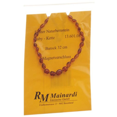 Mainardi ធម្មជាតិ amber 32cm baroque magnetverschl