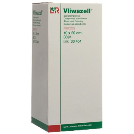 Medicazione assorbente Vliwazell 10x20 cm sterile 30 pz