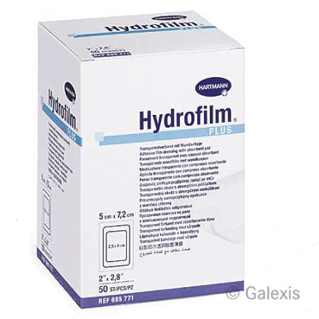 Hydrofilm PLUS veekindel side 5x7,2cm steriilne 50 tk