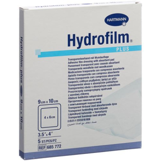 Hydrofilm PLUS waterproof wound dressing 9x10cm sterile 5 pcs