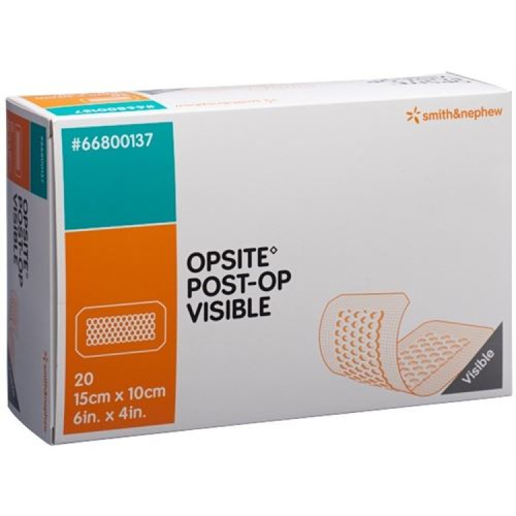 OPSITE POST OP VISIBLE transparent sårbandage 15x10cm 20 stk