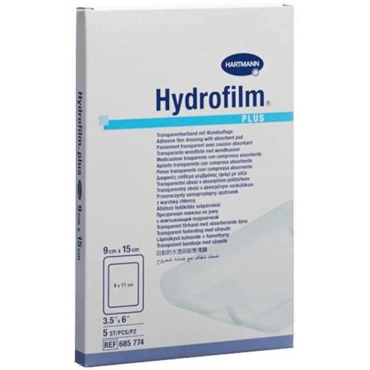 Hydrofilm PLUS suya davamlı sarğı 9x15sm steril 5 ədəd