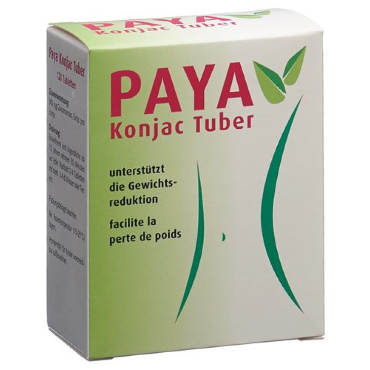 Paya konjac gumbas tbl 120 vnt