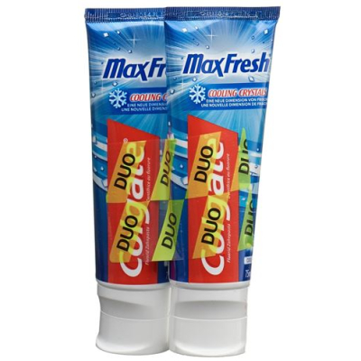 Colgate max fresh cool mint משחת שיניים duo 2 על 75 מ"ל