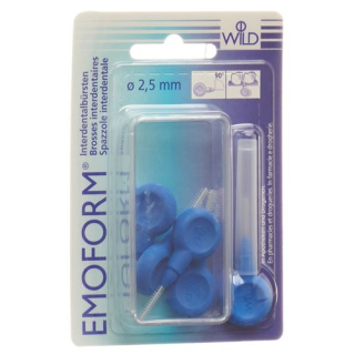Emoform interdentalbørste 2,5mm mørkeblå 5 stk