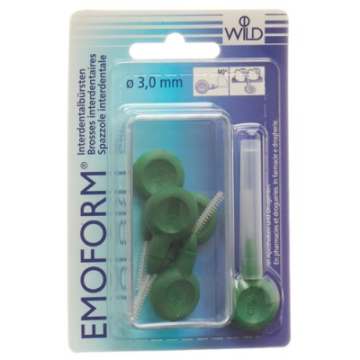 Emoform fogköz kefe 3,0mm sötétzöld 5 db