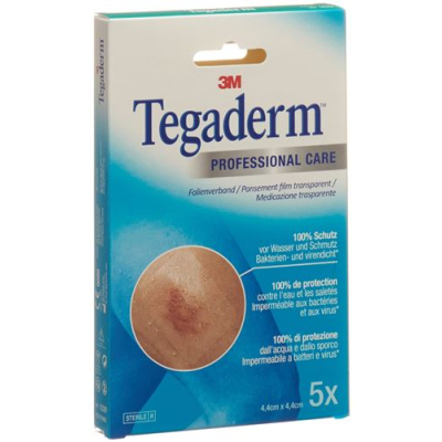 3M Tegaderm transparent forbindingsfilm 4,4x4,4cm 5 stk