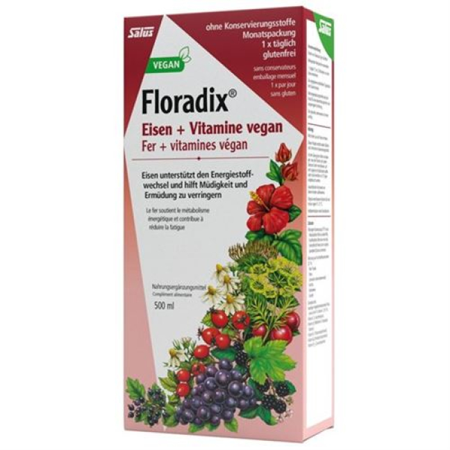 Floradix HA 비타민 + 유기농 철분 500ml