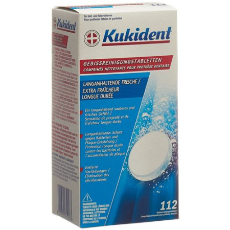Pastiglie detergenti Kukident Comp freschezza duratura 112 pz