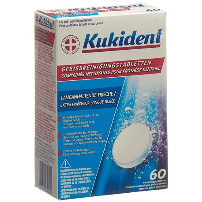 Pastiglie detergenti Kukident Comp freschezza duratura 60 pz