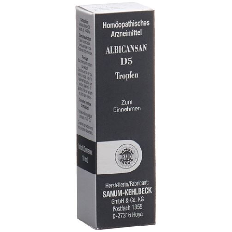 Albicansan lašai D 5 Fl 10 ml