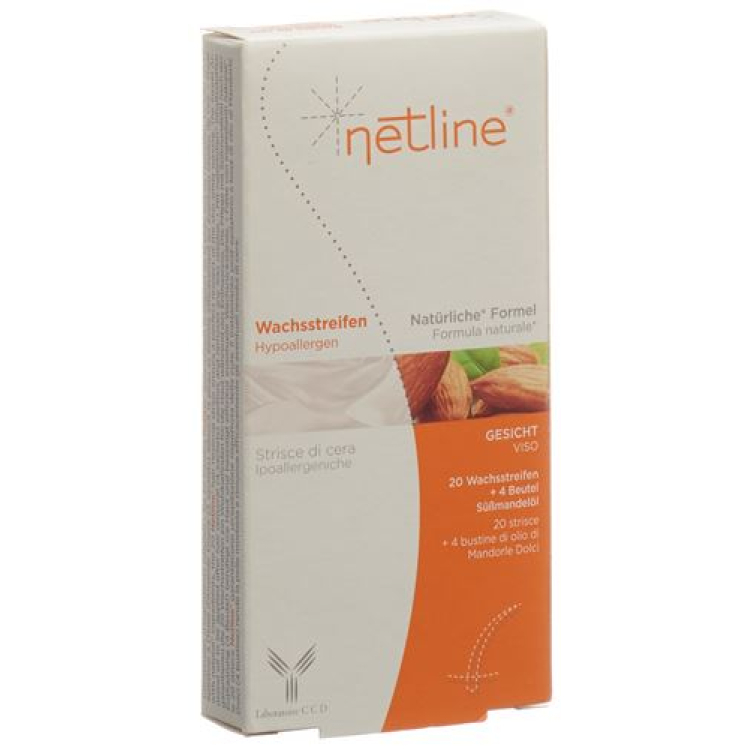 NETLINE strisce depilatorie ipoallergeniche a freddo viso 20 pz