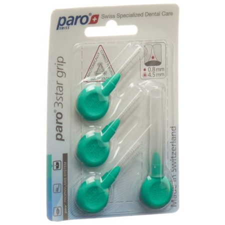 PARO 3STAR-GRIP 4.5mm medium green cylin 4 pcs