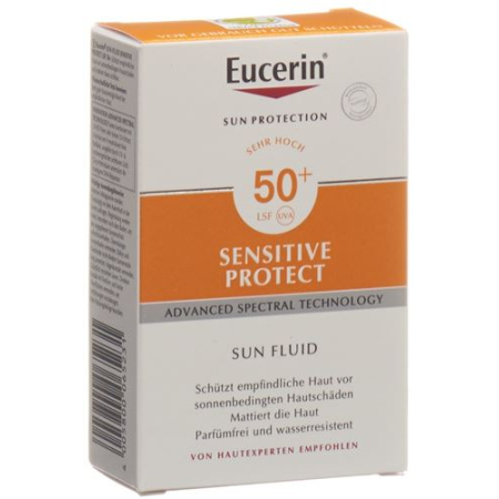 Eucerin SUN Sensitive Protect Слънцезащитен флуид SPF50+ 50 мл