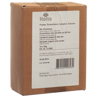 Holle organic milk porridge samples assorted 15x25g