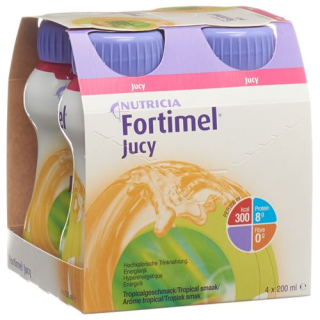 FORTIMEL Jucy Tropical 4 buteliukai 200 ml