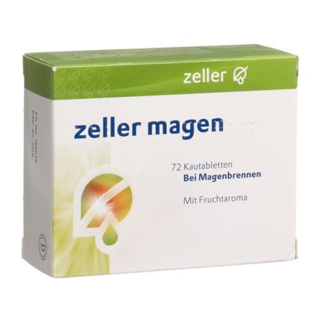 Zeller Stomach 72 chewable tablets