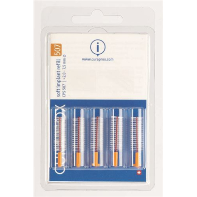 Curaprox CPS 507 Soft Implant Interdental Brush orange 5 pcs